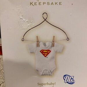 Christmas holiday Hallmark dc superman super baby ornament